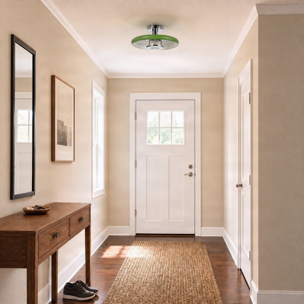 Branford 13 3/4" Green Ceiling Light