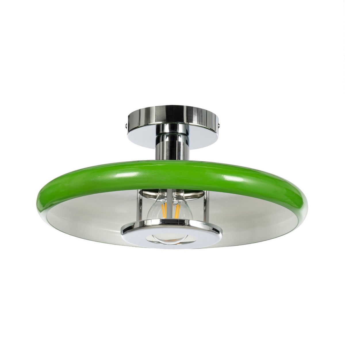 Branford 13 3/4" Green Ceiling Light