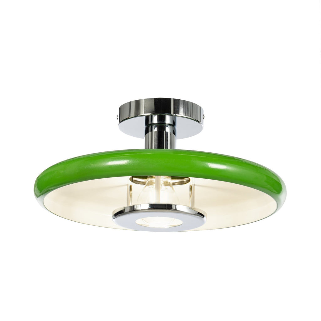 Branford 13 3/4" Green Ceiling Light