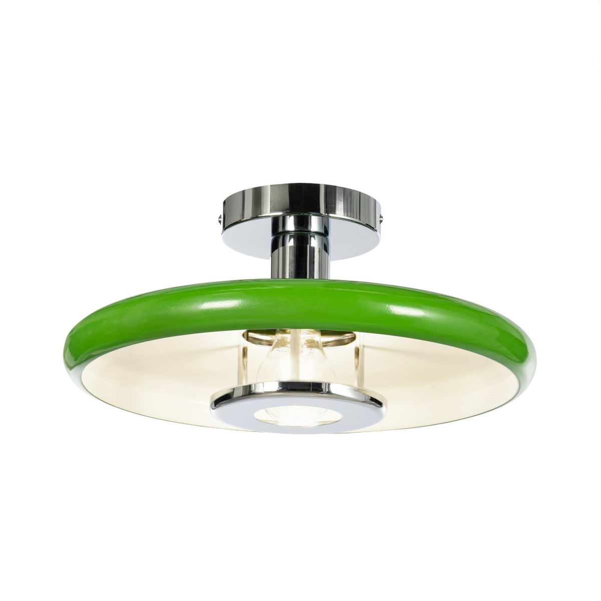 Branford 13 3/4" Green Ceiling Light