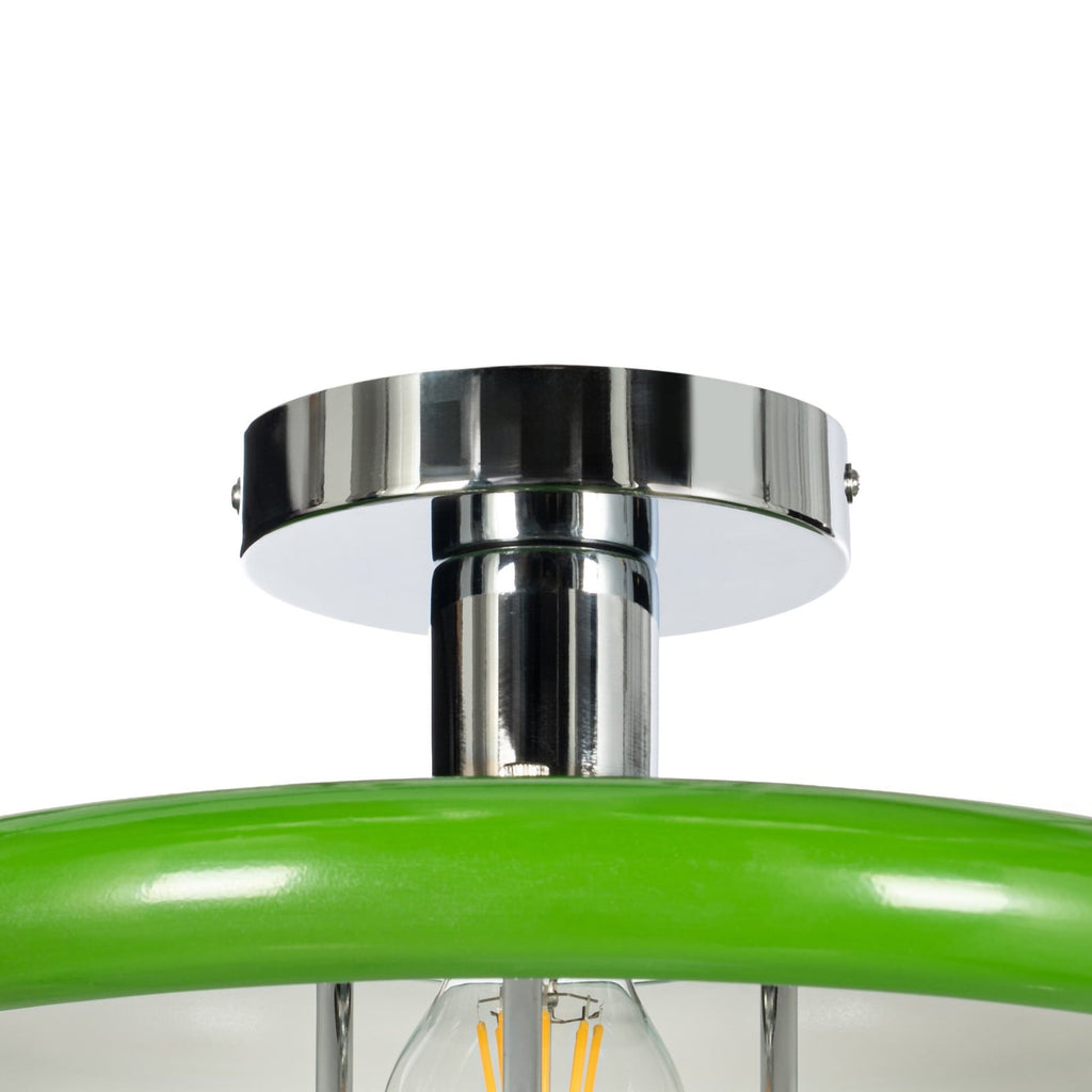 Branford 13 3/4" Green Ceiling Light