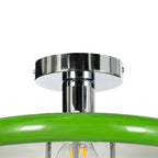 Branford 13 3/4" Green Ceiling Light