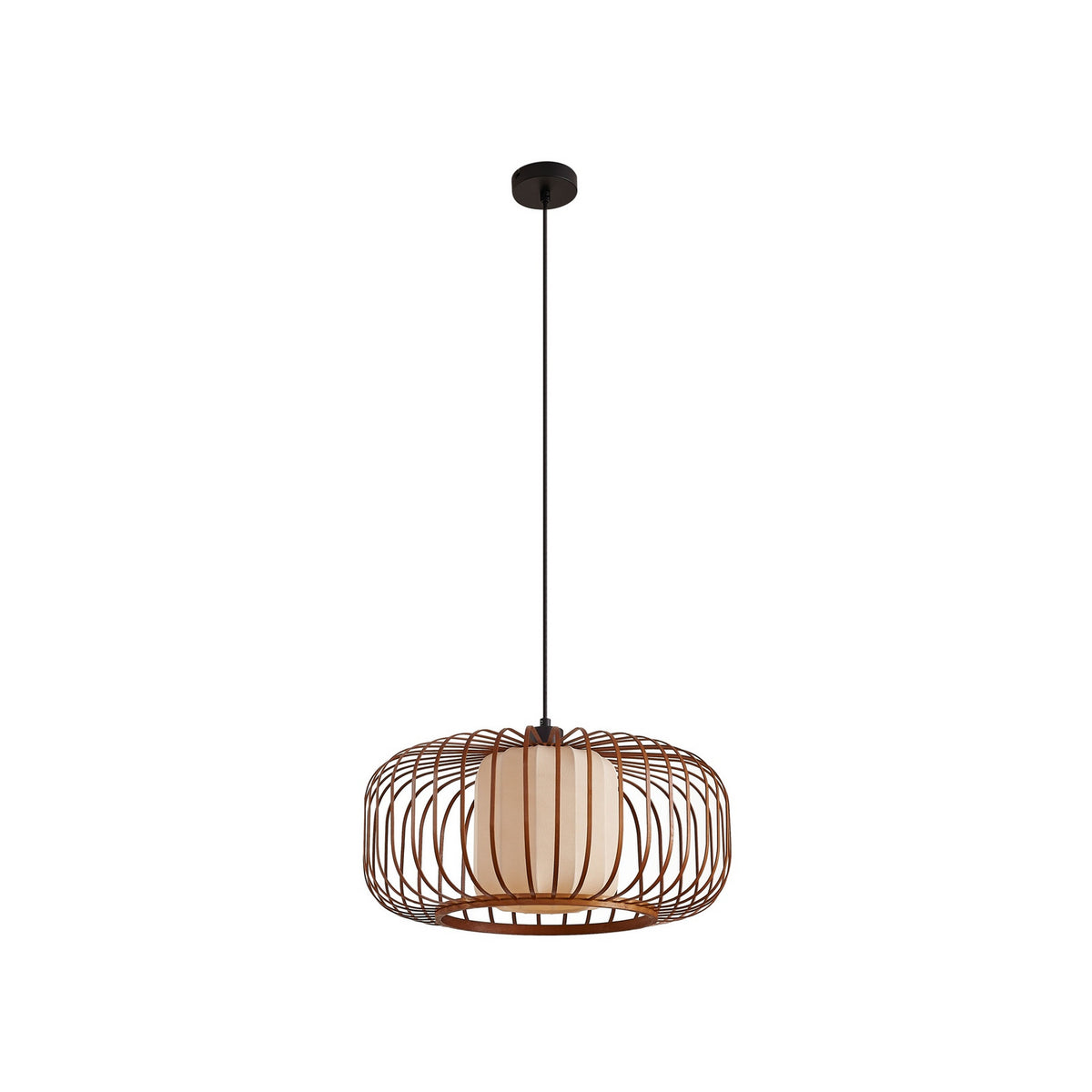 Davella 19 3/4" Bamboo Fabric Pendant Light