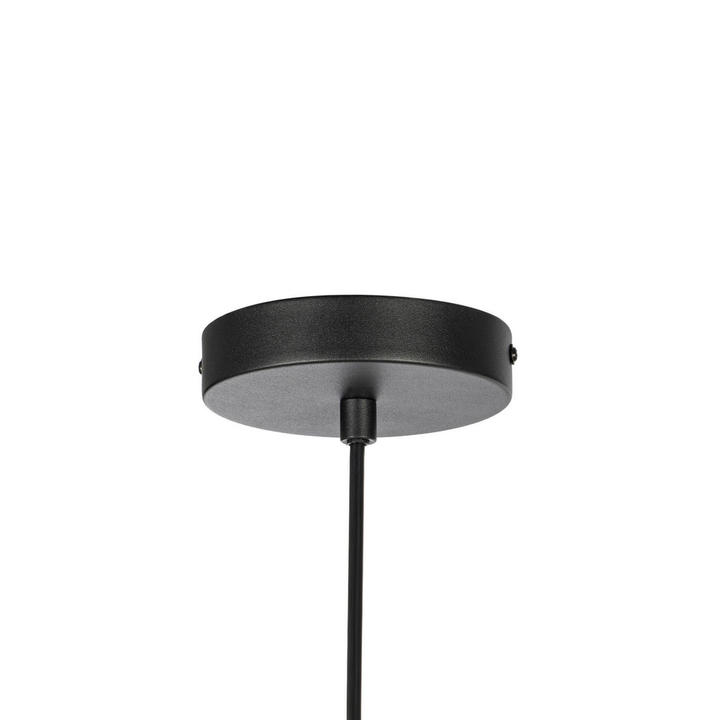 Lucande Davella pendant light, 19.7 in, bamboo, fabric