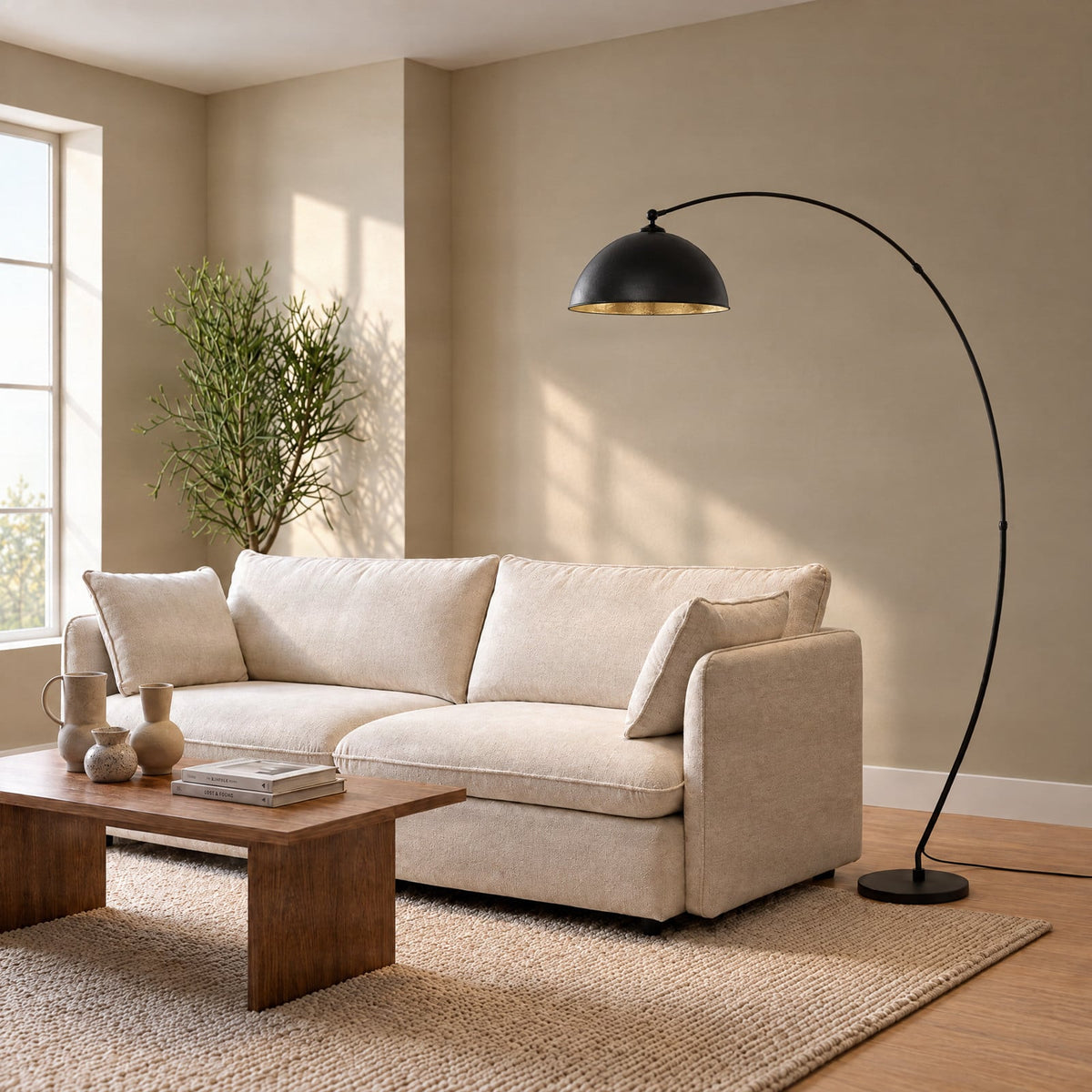 Jonera 71" Black Arch Light