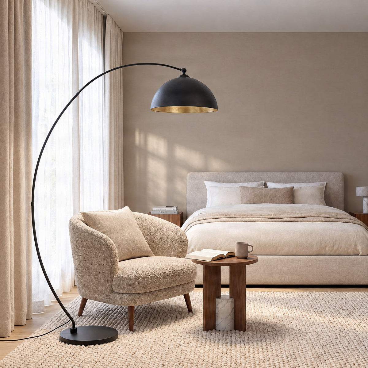 Jonera 71" Black Arch Light