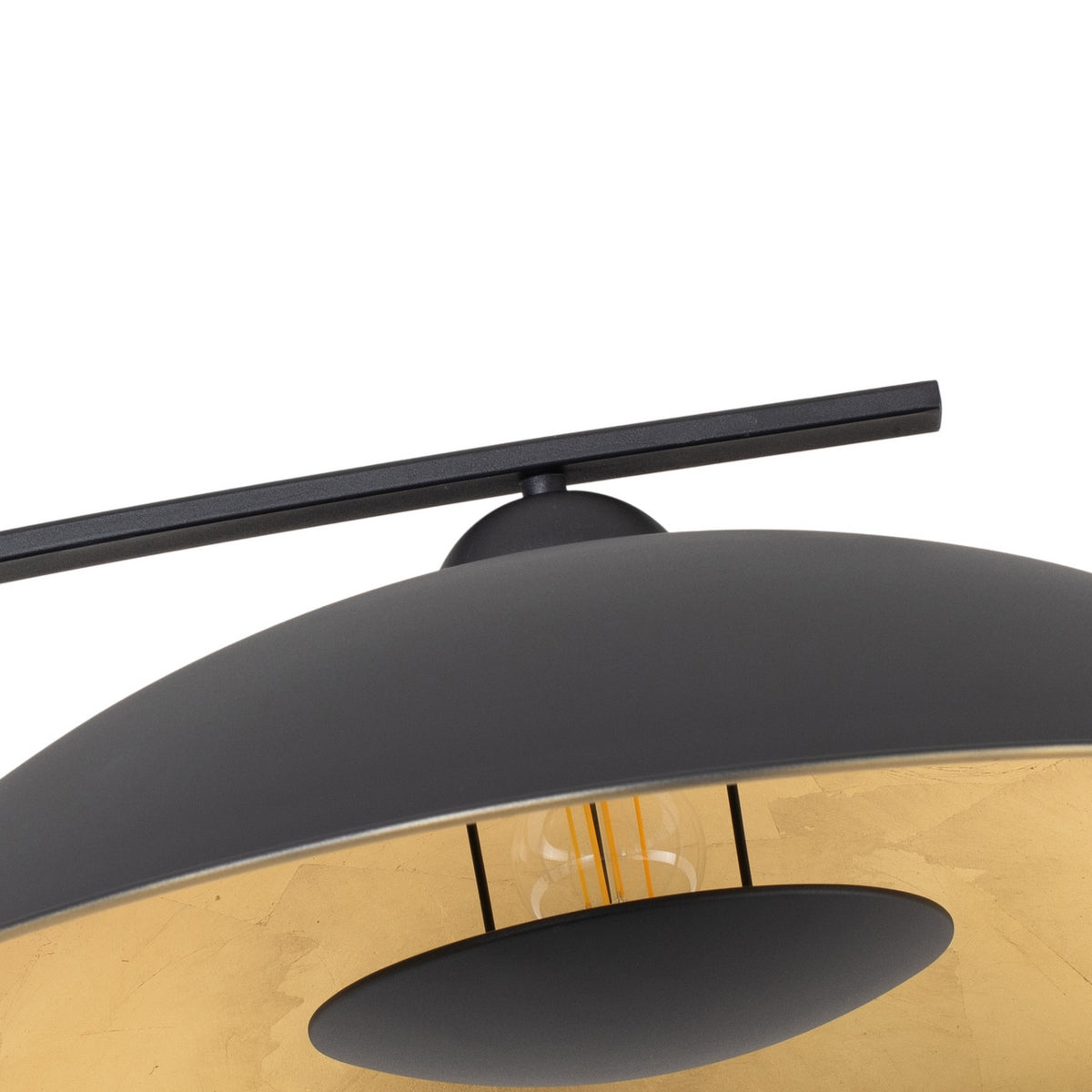 Emilienne 70 1/2" Black and Gold Arc Lamp