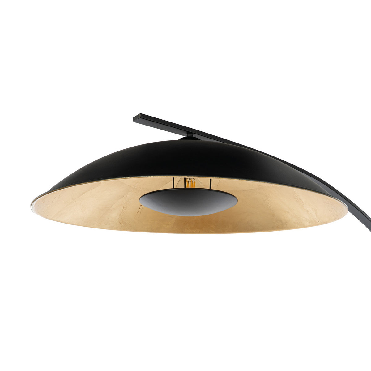 Emilienne 70 1/2" Black and Gold Arc Lamp