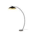 Emilienne 70 1/2" Black and Gold Arc Lamp