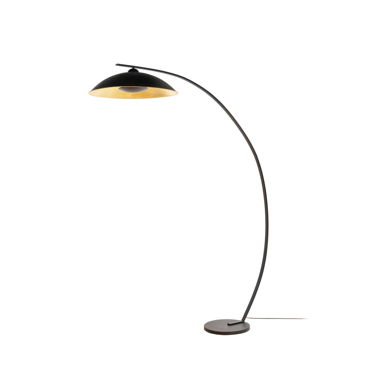 Emilienne 70 1/2" Black and Gold Arc Lamp