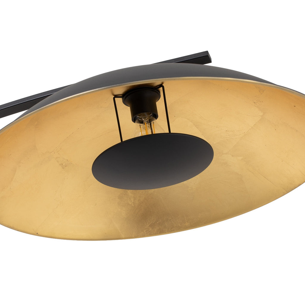 Emilienne 70 1/2" Black and Gold Arc Lamp