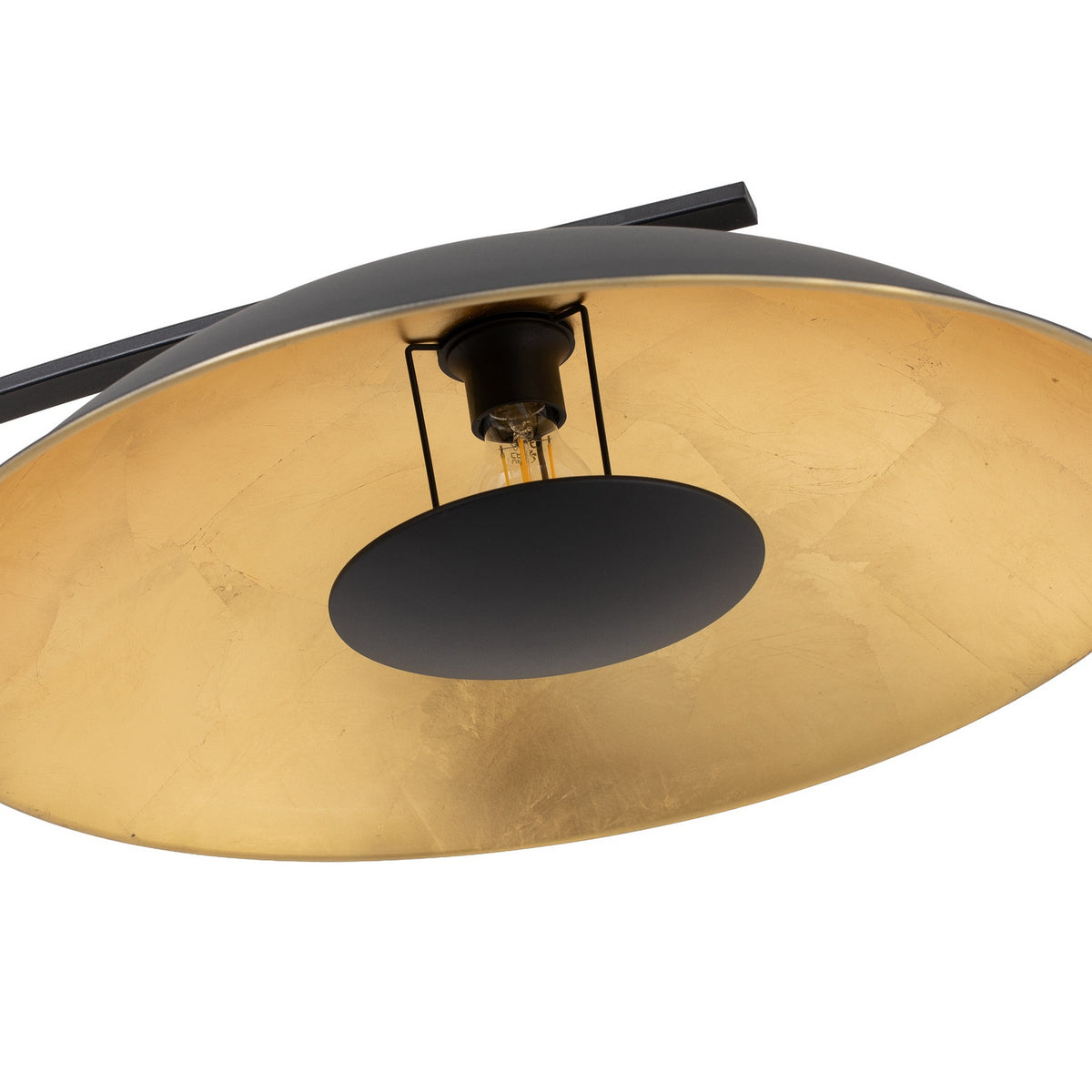 Emilienne 70 1/2" Black and Gold Arc Lamp