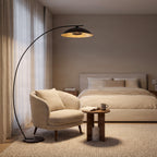 Emilienne 70 1/2" Black and Gold Arc Lamp