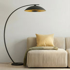 Emilienne 70 1/2" Black and Gold Arc Lamp