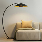 Emilienne 70 1/2" Black and Gold Arc Lamp