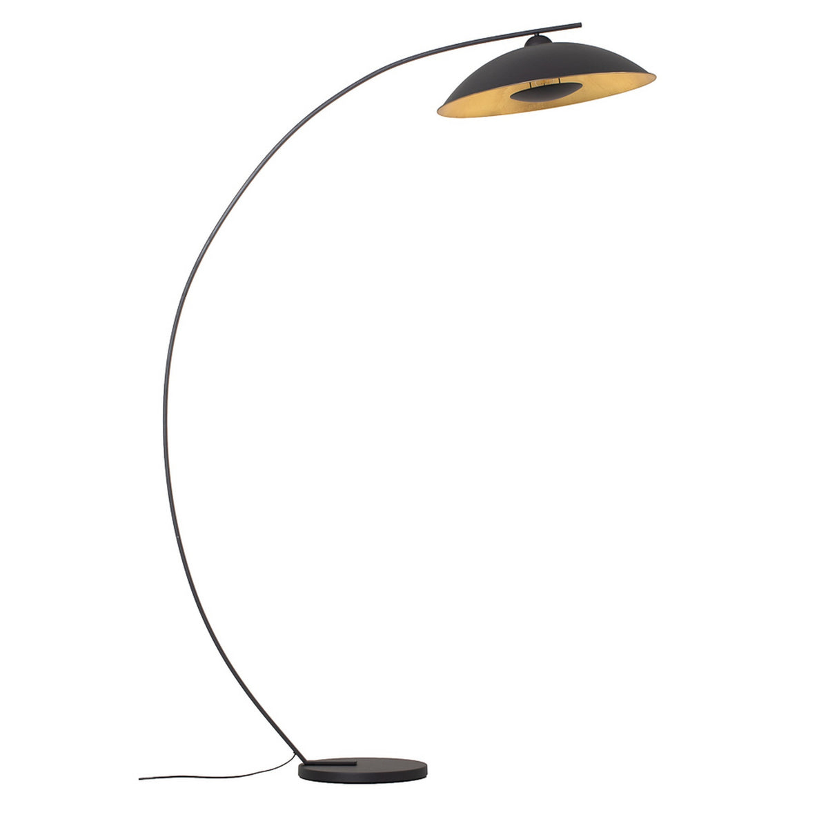 Emilienne 70 1/2" Black and Gold Arc Lamp