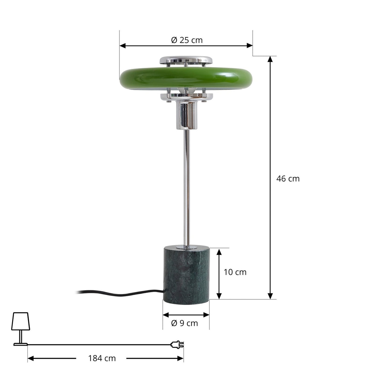 Branford 18 1/4" Green Marble Table Lamp