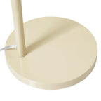 Lucande Helin arc floor lamp, beige, 78 in, fabric