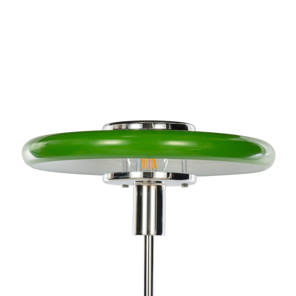 Lucande Branford floor lamp, 51 in, green, metal/marble