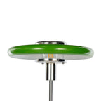 Lucande Branford floor lamp, 51 in, green, metal/marble