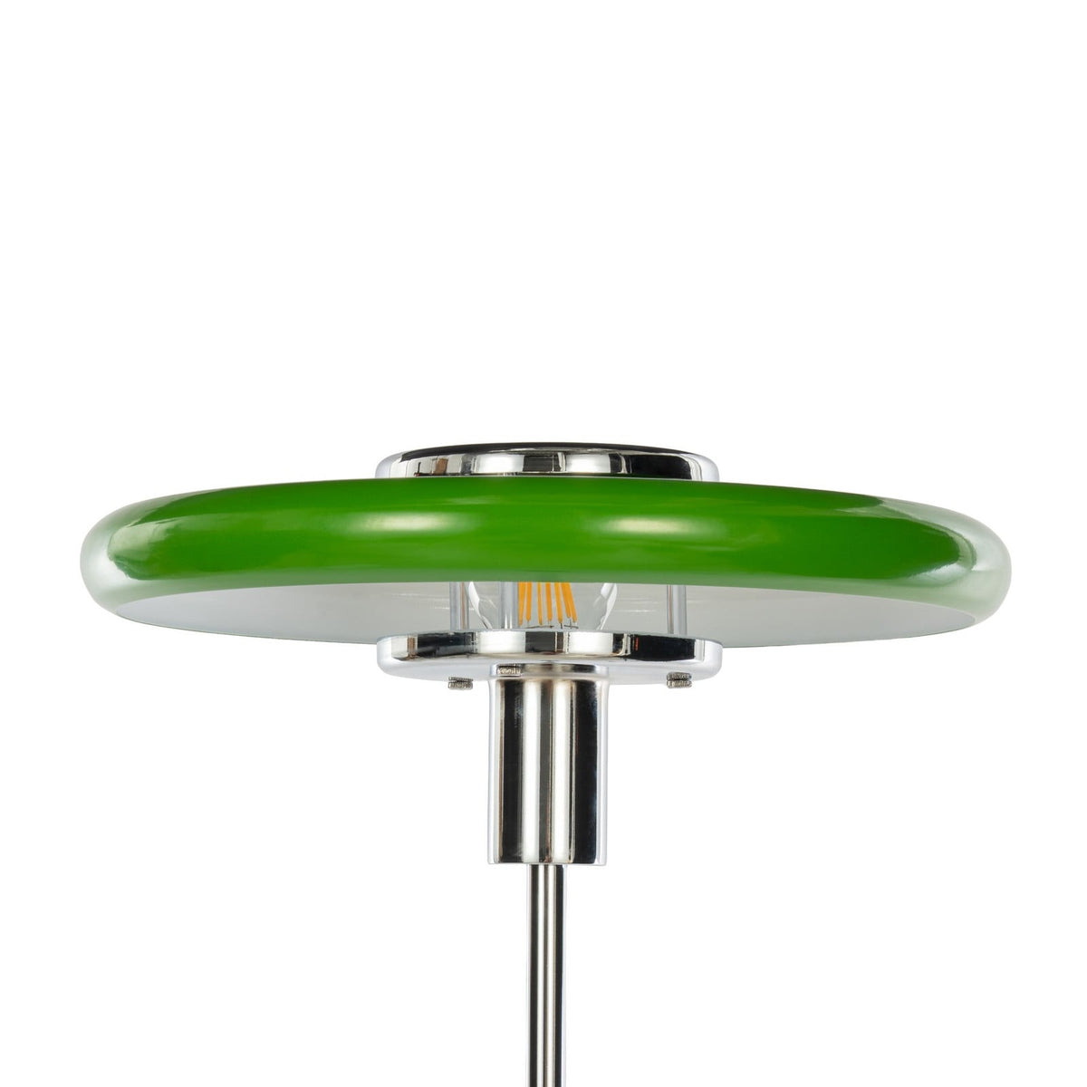 Lucande Branford floor lamp, 51 in, green, metal/marble