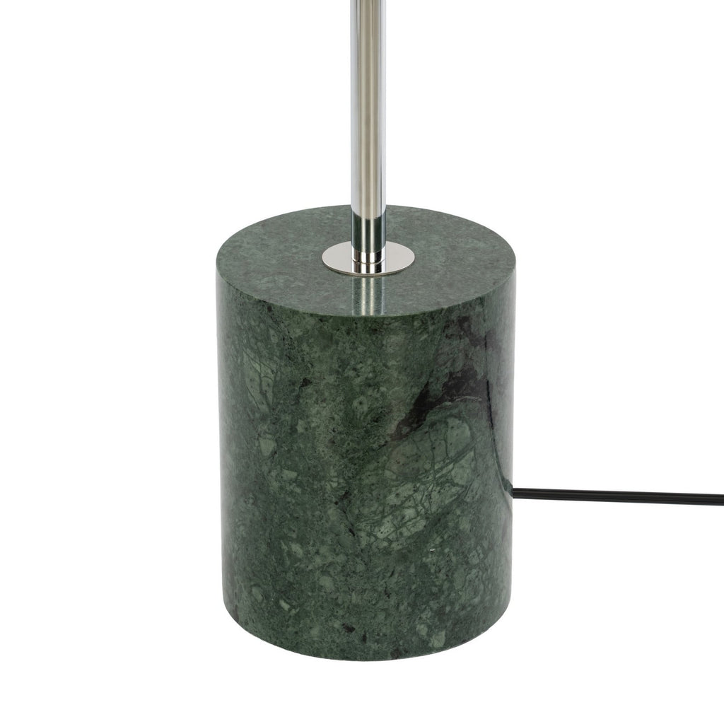 Lucande Branford floor lamp, 51 in, green, metal/marble