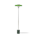 Lucande Branford floor lamp, 51 in, green, metal/marble