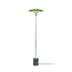 Lucande Branford floor lamp, 51 in, green, metal/marble