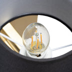 Lucande Aiden wall lamp, 10 in, black and gold, LED reading light
