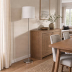 Parsa 65 3/4" White Fabric Floor Lamp