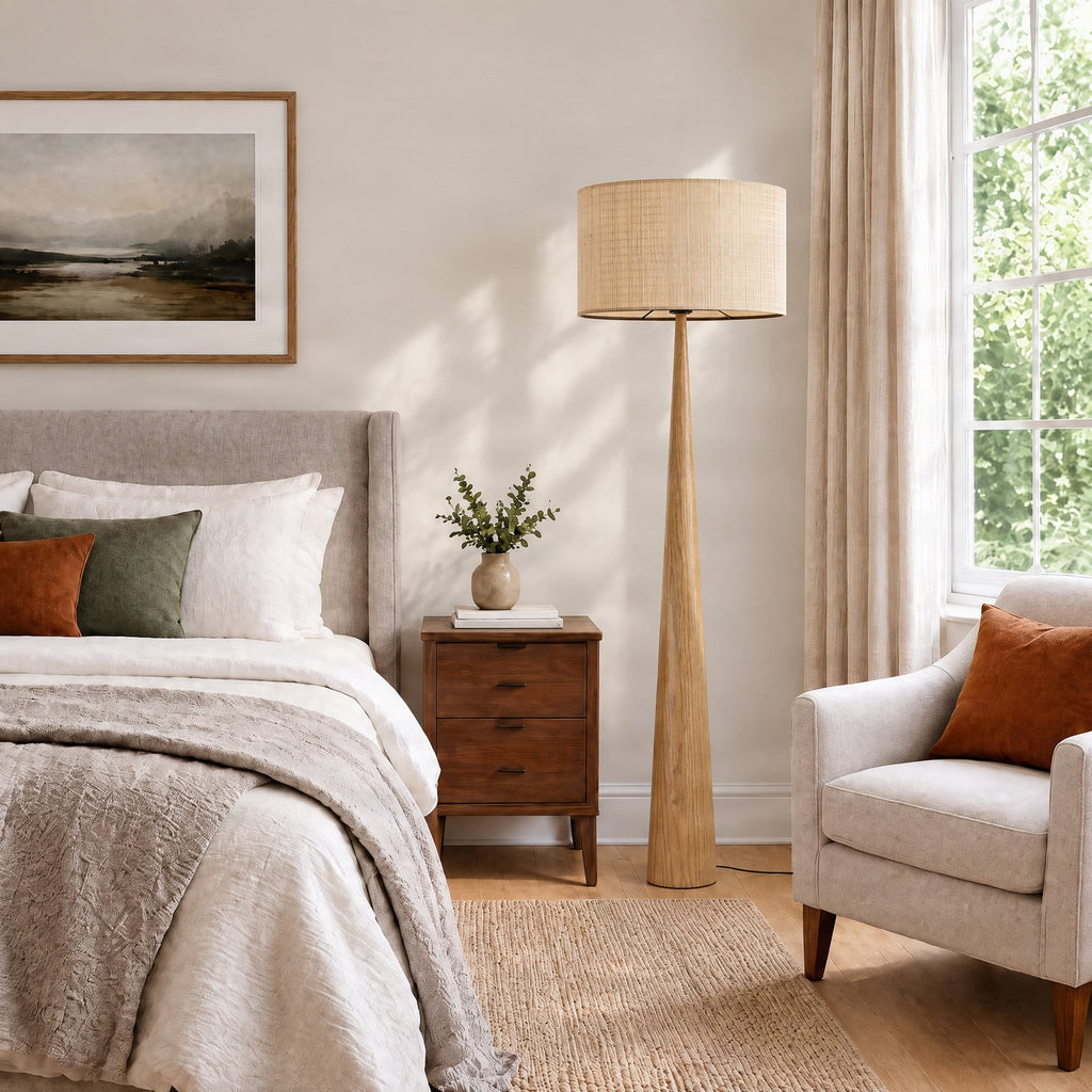 Fabrena 55" Bamboo Floor Lamp