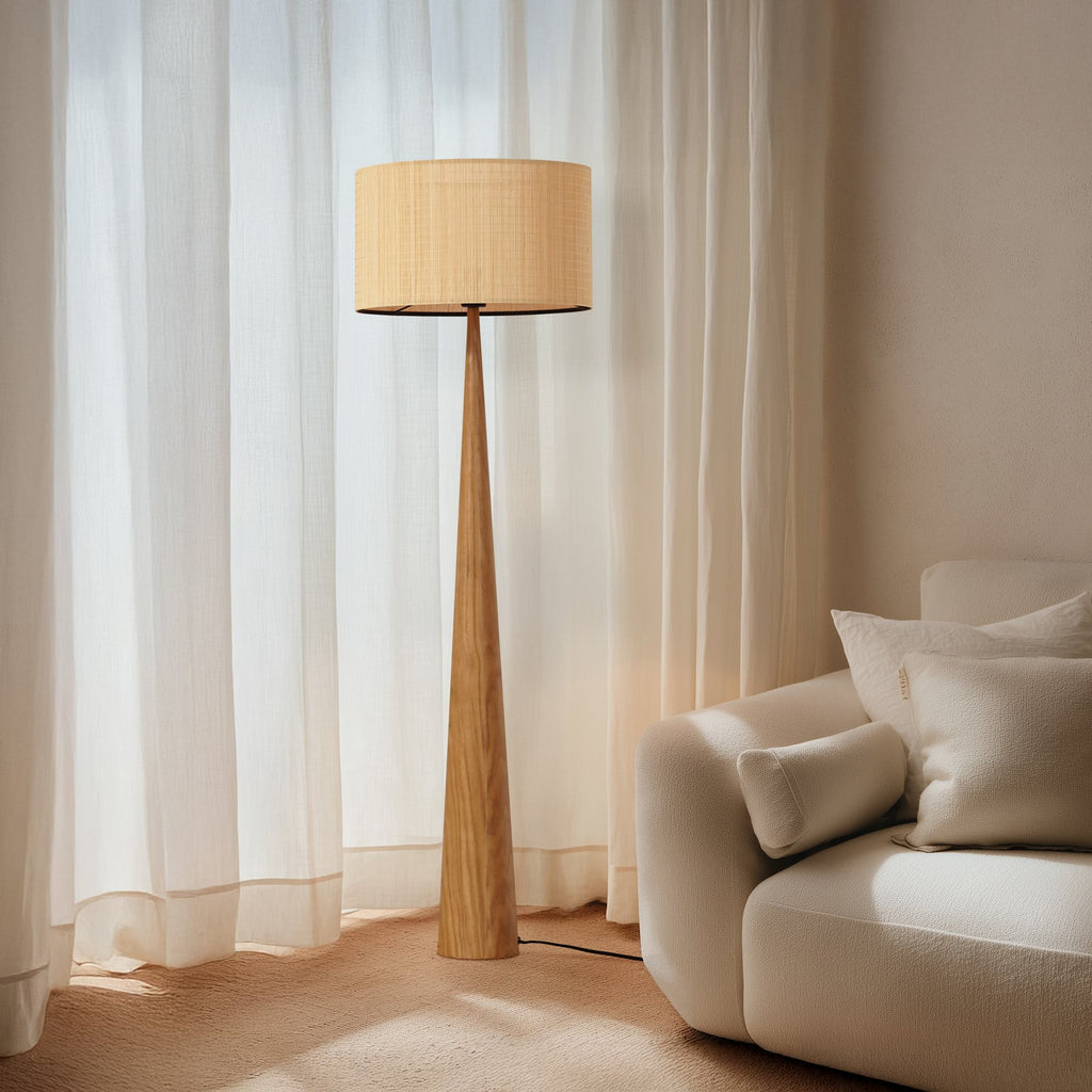 Fabrena 55" Bamboo Floor Lamp