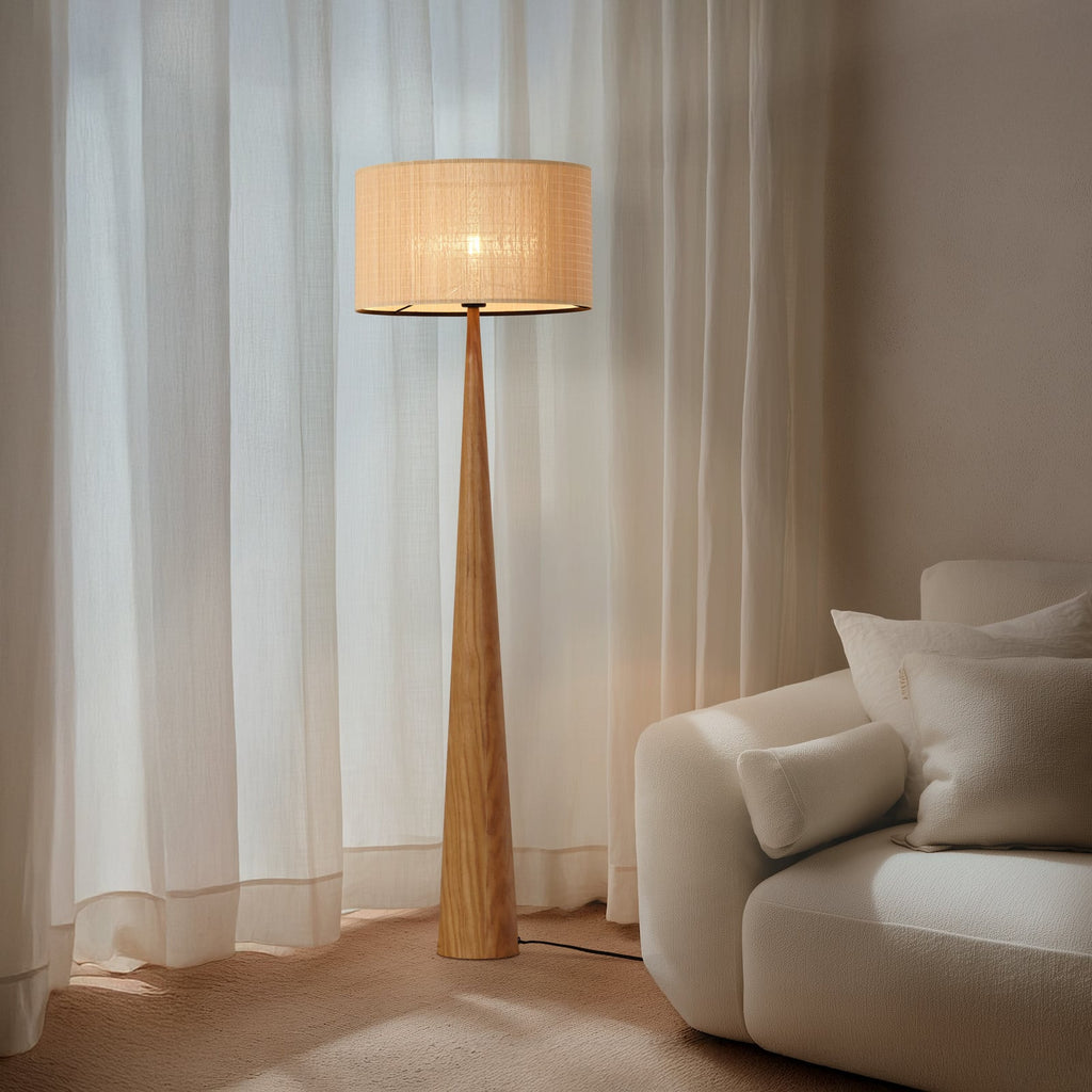Fabrena 55" Bamboo Floor Lamp