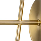 Lucande Globe wall light, 1-bulb, brass/white, glass
