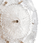 Lucande Flora pendant light, 1-bulb, 19.7 inches, gold/clear