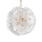 Lucande Flora pendant light, 1-bulb, 19.7 inches, gold/clear