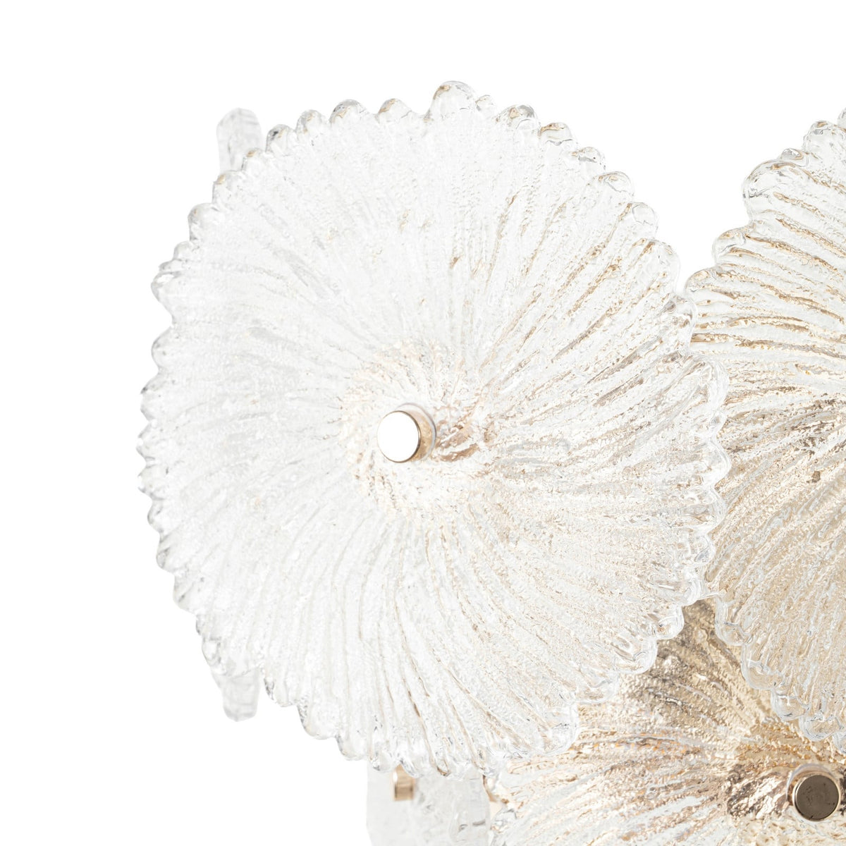 Lucande Flora wall light, multi-bulb, gold/clear