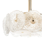Lucande Flora ceiling light, 15.7 inches, gold/clear