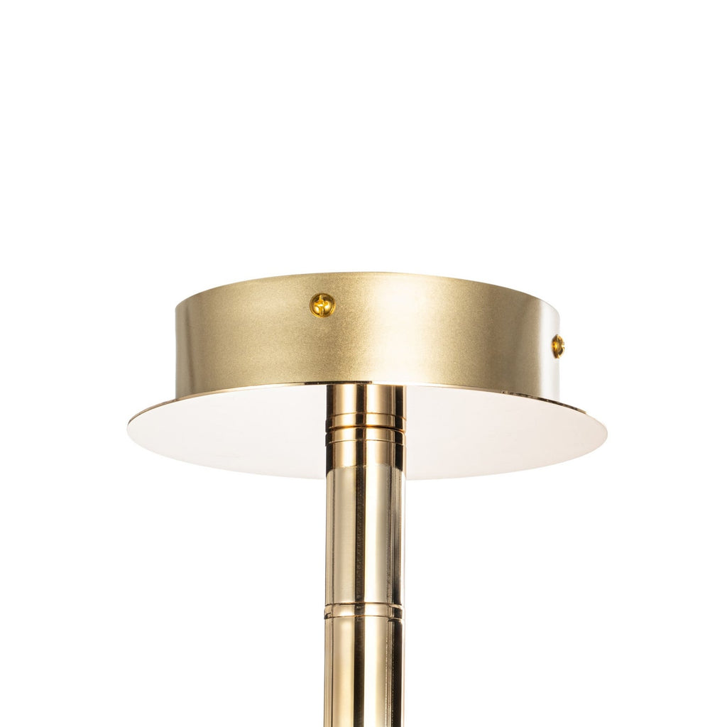 Lucande Flora ceiling light, 15.7 inches, gold/clear