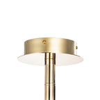 Lucande Flora ceiling light, 15.7 inches, gold/clear