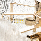 Lucande Flora ceiling light, 15.7 inches, gold/clear