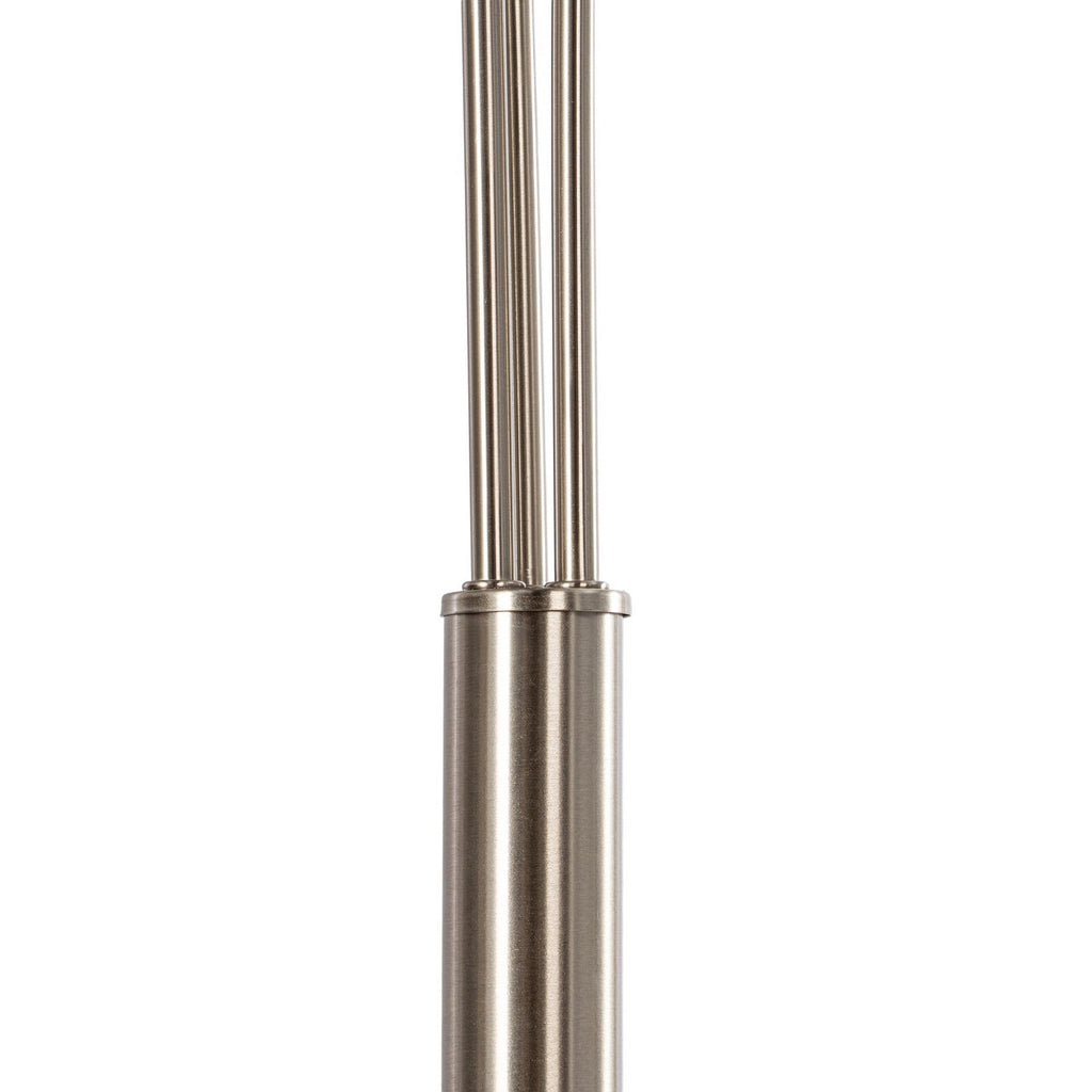 Lucande Clive floor lamp, white, 3-bulb, marble, fabric