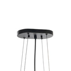 Lucande Sutton pendant light, black/beige, 4-bulb, 31.5 in