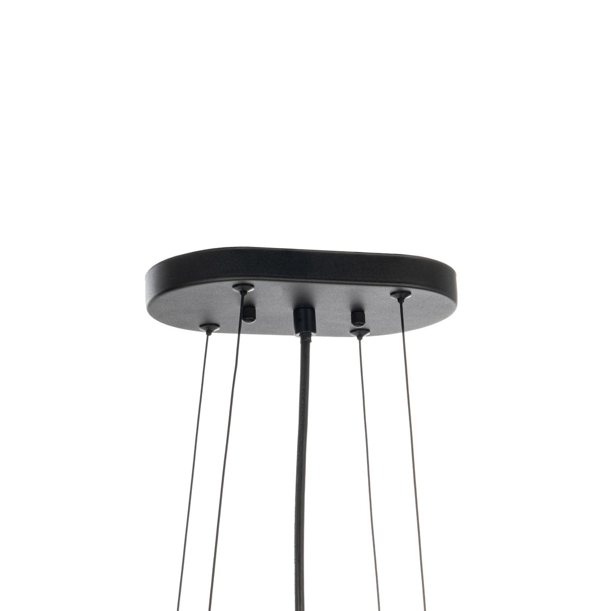 Lucande Sutton pendant light, black/beige, 4-bulb, 31.5 in