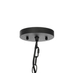 Lucande Sutton pendant light, black/beige, 3-bulb, Ø 18 in