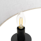 Lucande Sutton pendant light, black/beige, 3-bulb, Ø 18 in