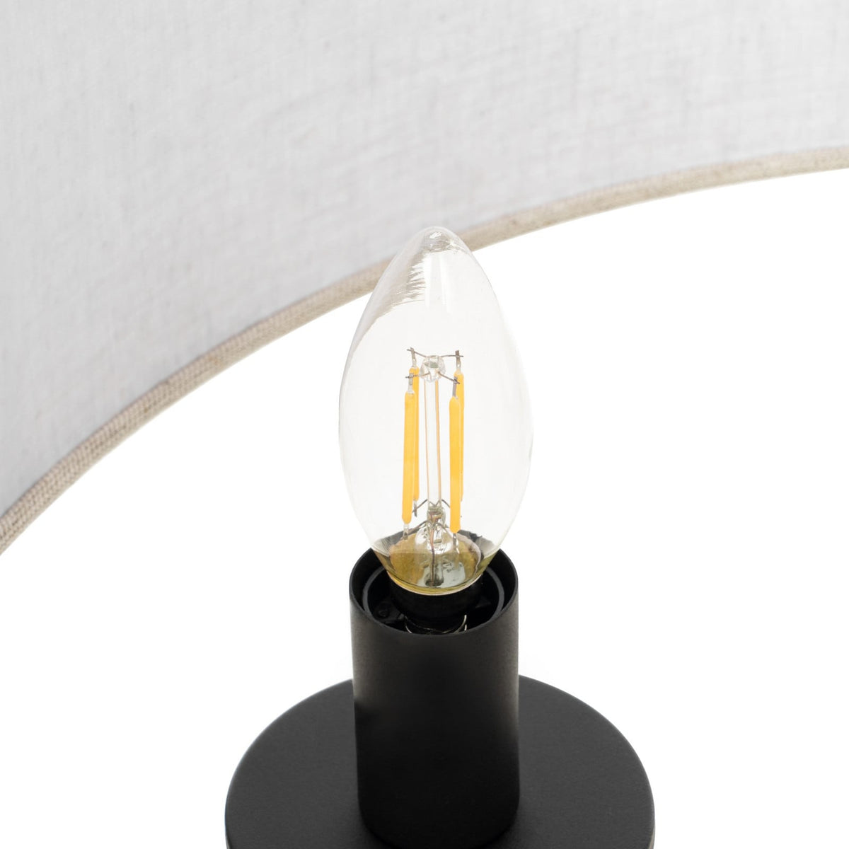 Lucande Sutton pendant light, black/beige, 3-bulb, Ø 18 in