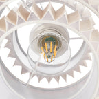 Lucande Riley pendant light, 3-bulb, round, 15.7 in, beige
