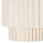 Lucande Riley pendant light, 3-bulb, long, 31.5 in, beige