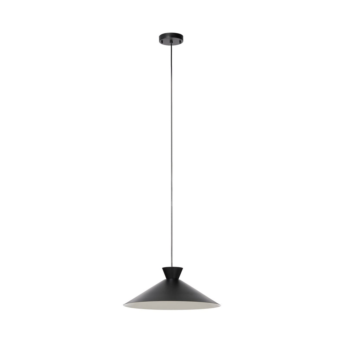 Lucande Amelia pendant light, 1-bulb, 17.7 in, black